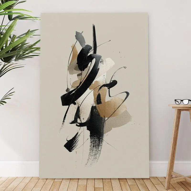Minimal Flow Gold Canvas Canvas Wall Art media 6
