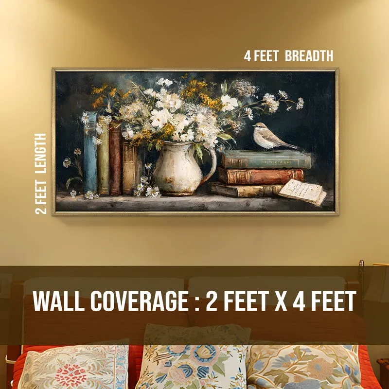 Earthtones Canvas Wall Painting With Frame media 8