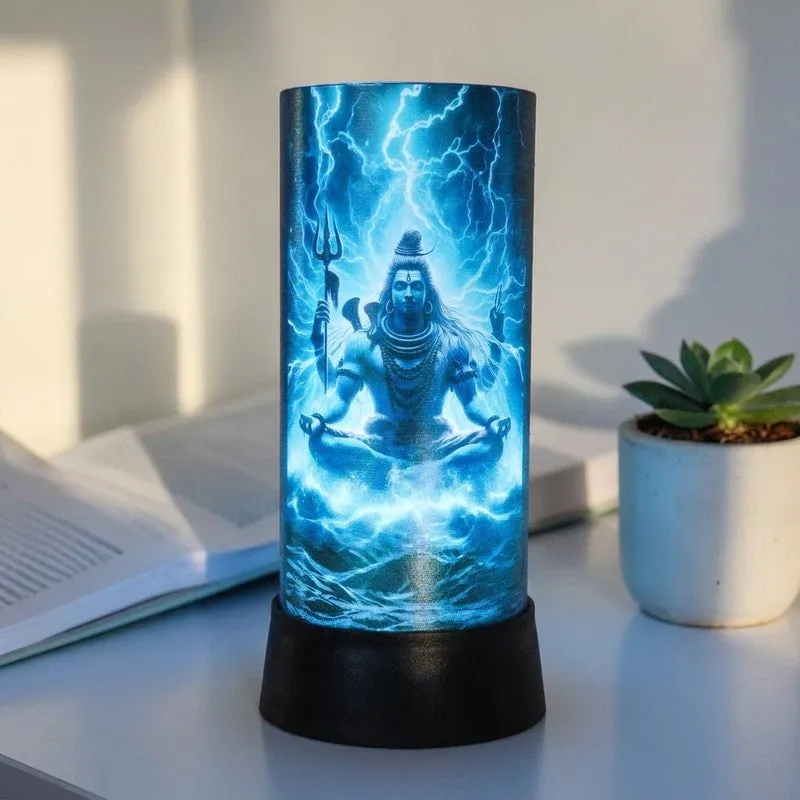 Shiv Dhyaan Handmade Table Lamp media 1