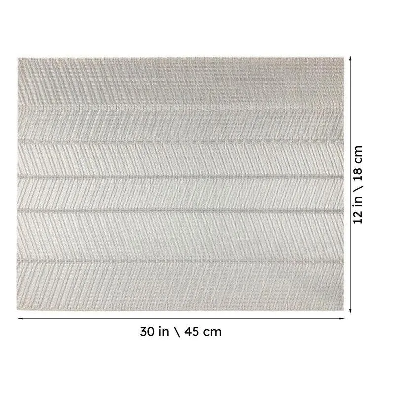 Lumira Silver Rectangle PVC Table Mats - Set Of Two media 6