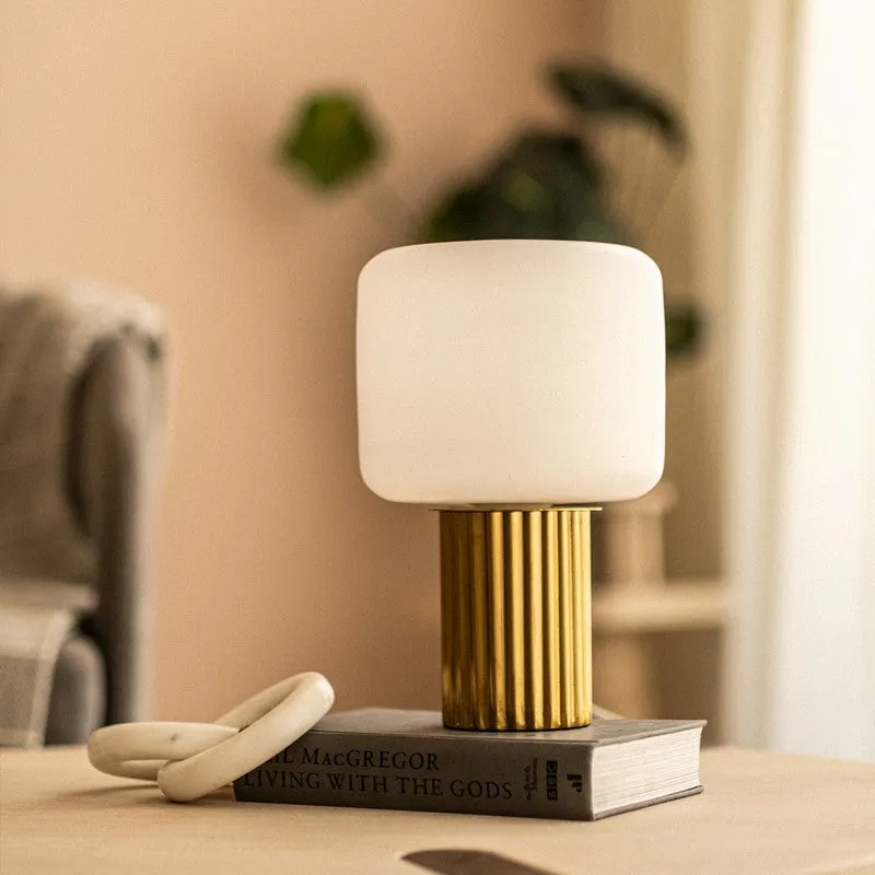 Orange Tree Glided Glass Table Lamp - White,Gold media 3