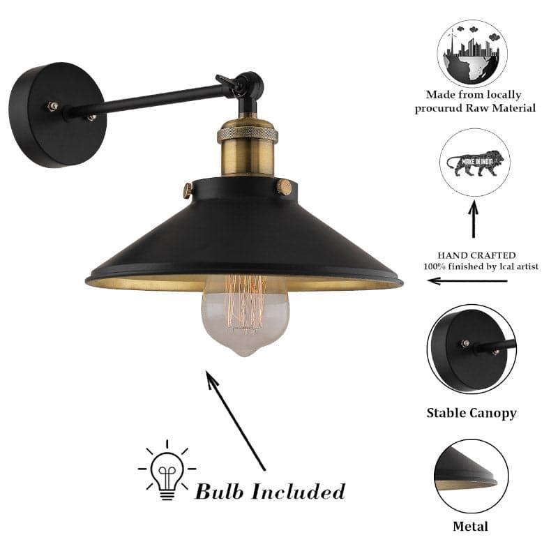 Avena Cone Metal Wall Lamp - Gold media 6