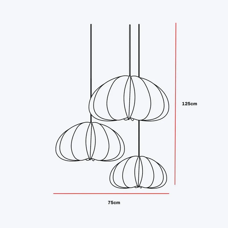 Fig Living Daisy Cluster Hanging Pendant Lamp - Set of Three media 9
