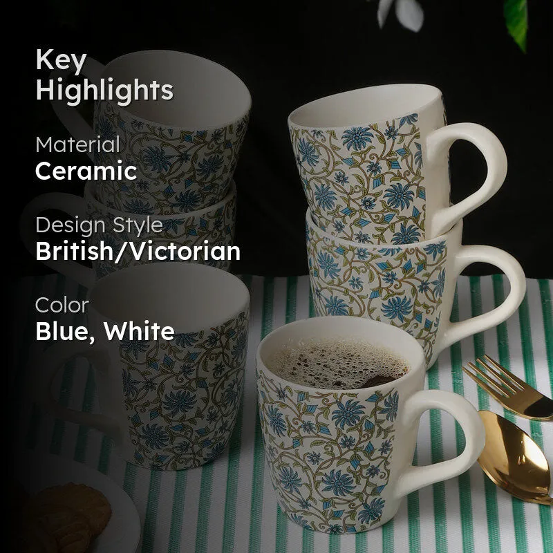 Amber Ceramic Tea Cup (220 mL Each) - Set Of Six - 2