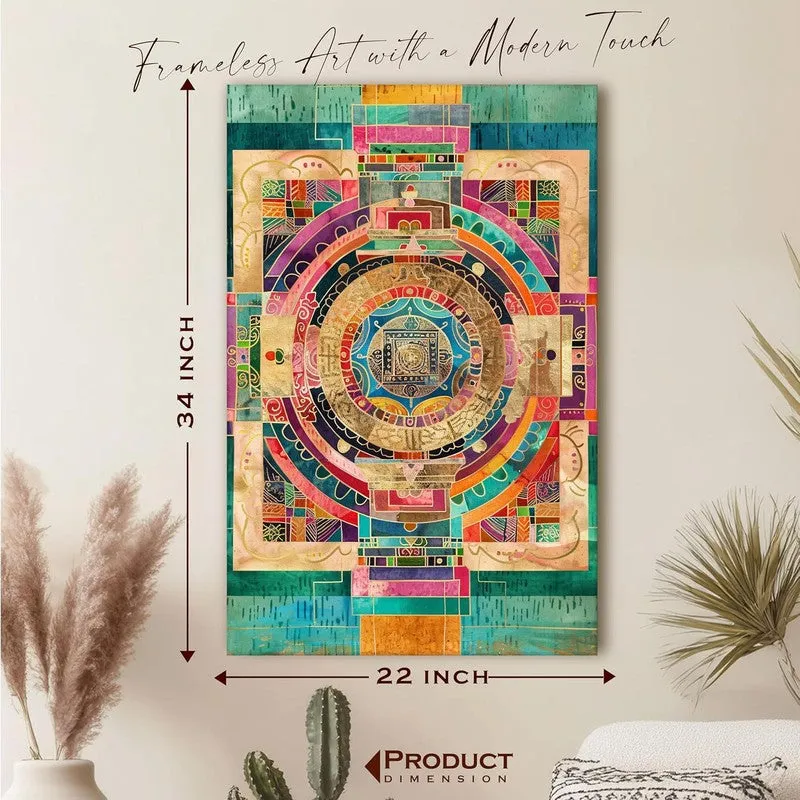 Patchwork Maze Wall Art Without Frame media 8