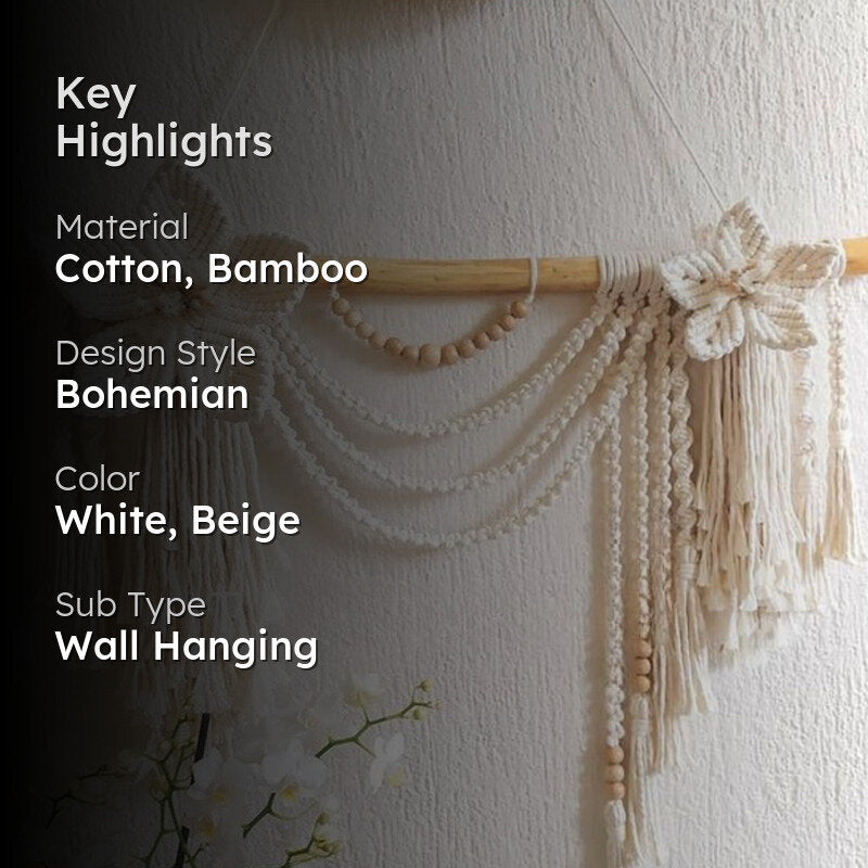 Boheime Buds I Macrame Cotton Wall Accent media 2