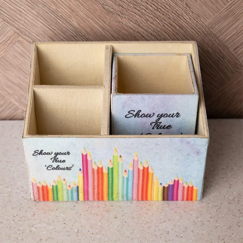 Color Cast Stationary Holder (Doodle Collection) - Set Of Two media 5