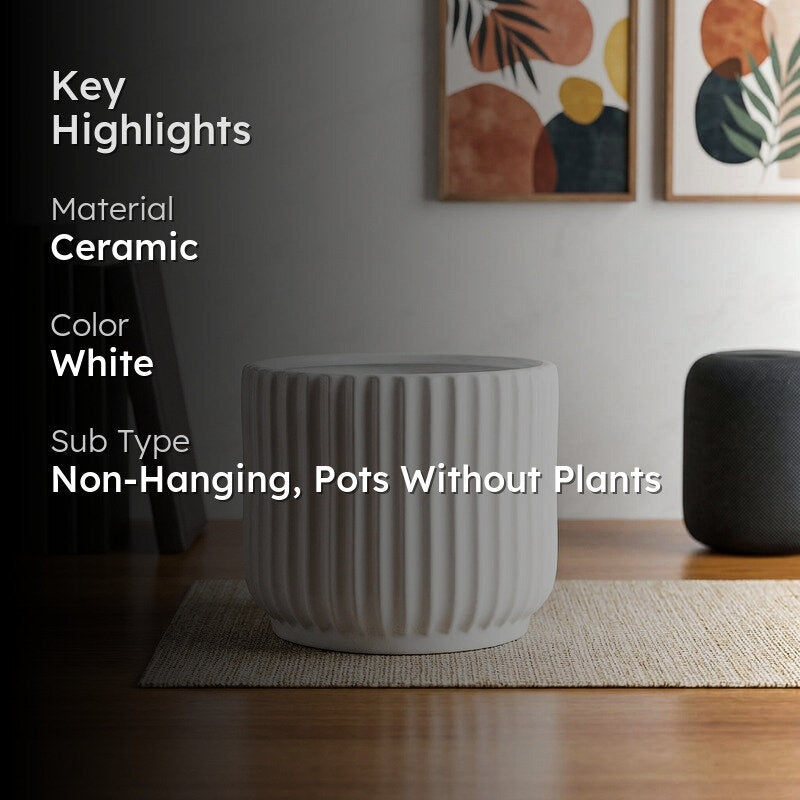 Ugaoo Phoenix White Ceramic Pot media 2
