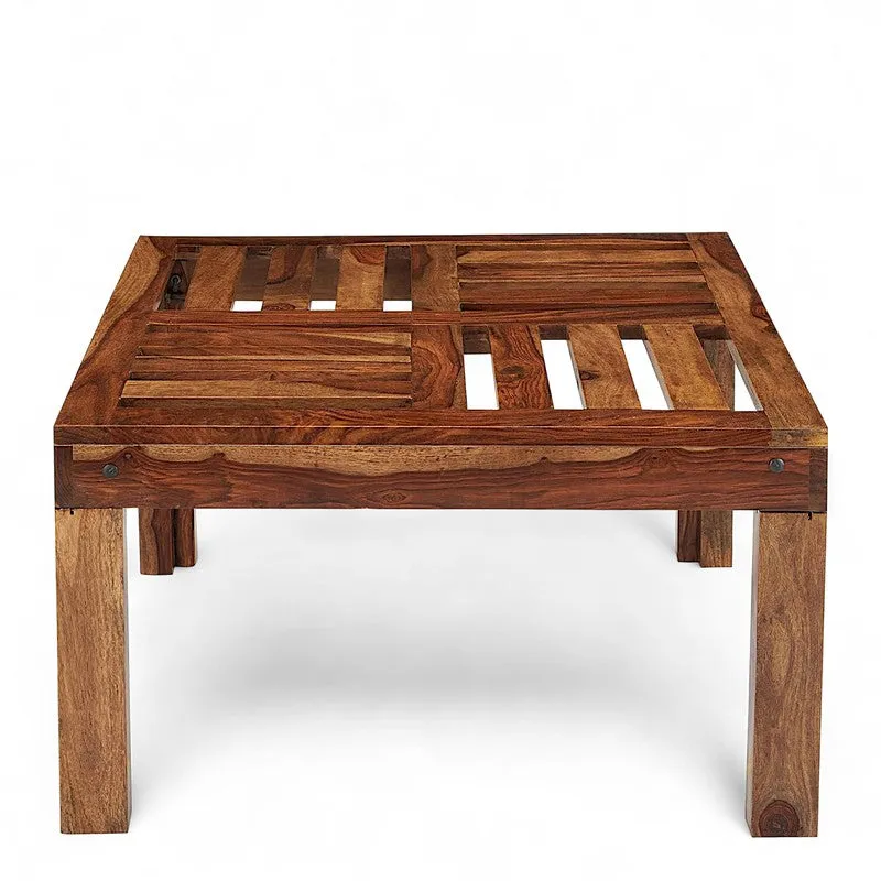 Nervon Sheesham Wooden Center Table - Brown media 5