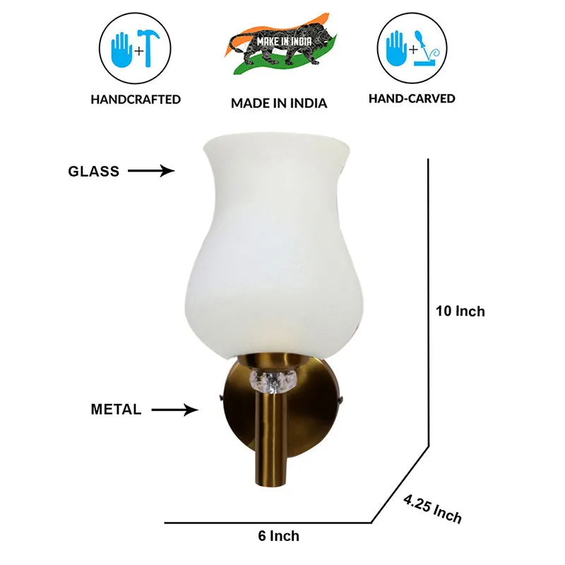 Argent Glass & Steel Wall Lamp - Gold media 6