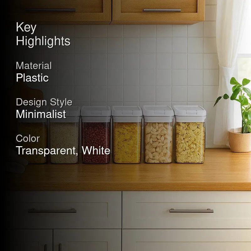 Essentio Airtight Food Storage Plastic Containers - Set of 6 media 2