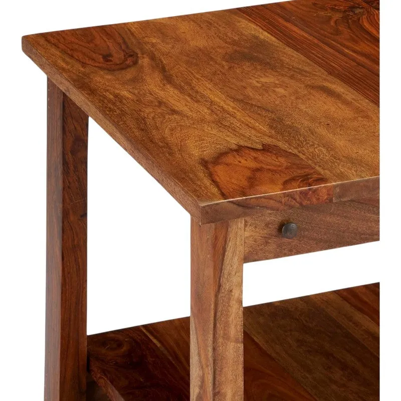 Yavex Sheesham Wooden Center Table - Brown media 8