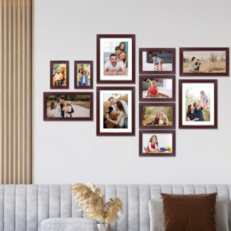 Gala Black MDF Photo Frame - Set Of Eleven