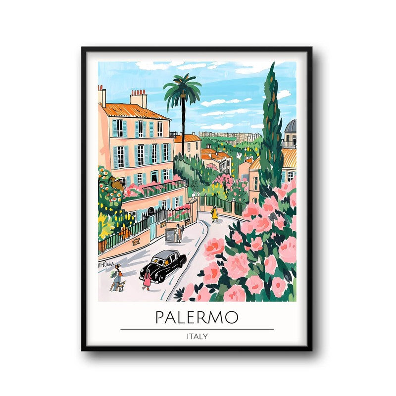 Vintage Palermo Framed Canvas Wall Painting media 5
