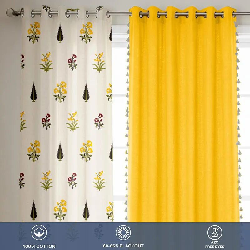Urban Space High Garden & Aura Curtain (Yellow) - Set Of Four media 3