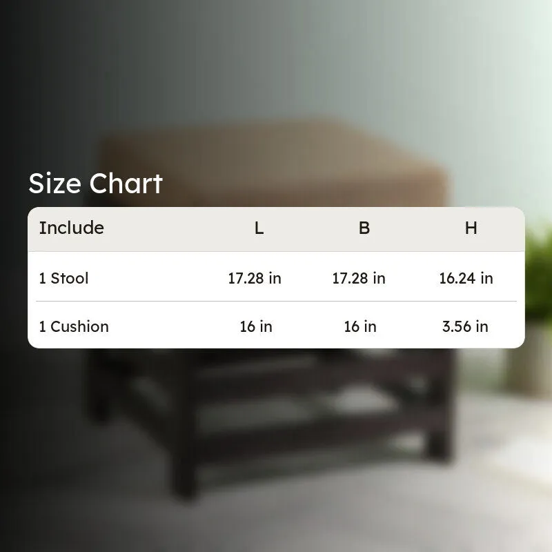 Uxaro Sheesham Wooden Bench with Stool (Beige) - Two Piece Set media 10