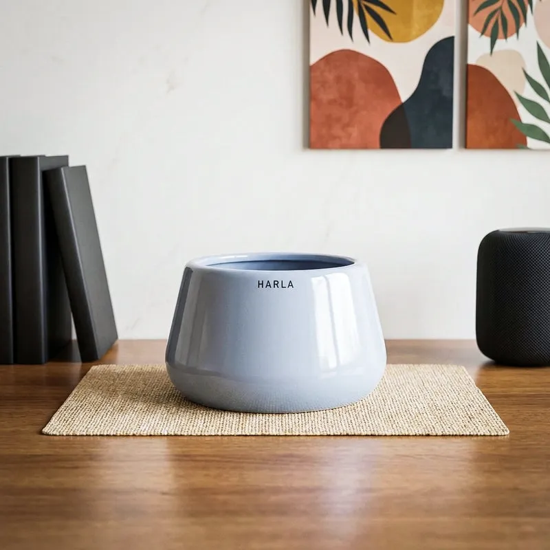 Ugaoo Tulip Fantasy 6031 Grey Ceramic Pot media 1