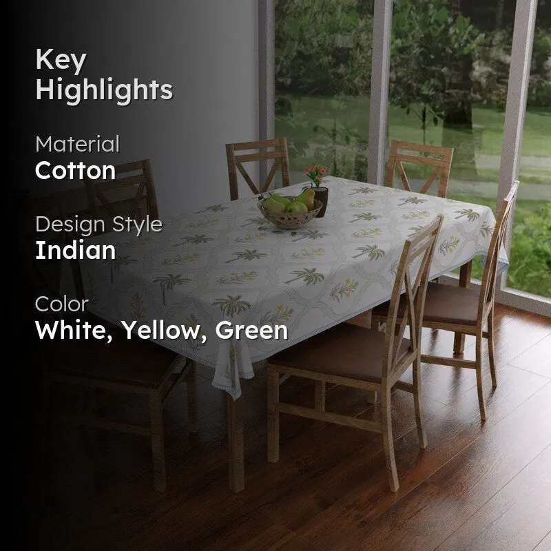 Tropical Cotton Table Cover - Yellow,Green media 2