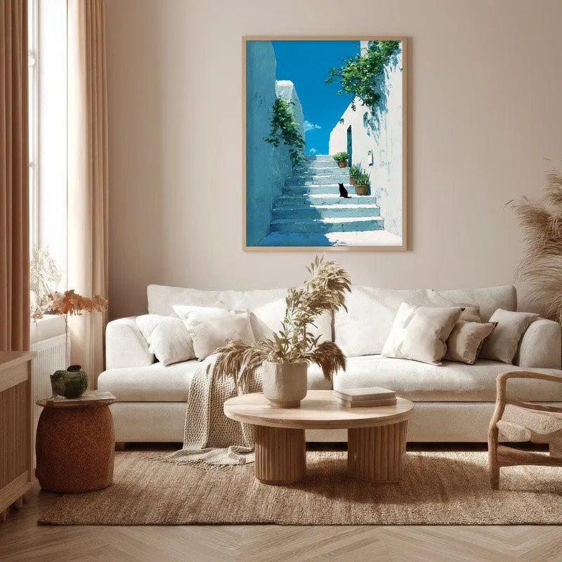 European Alley Canvas Wall Painting - Brown Frame media 5