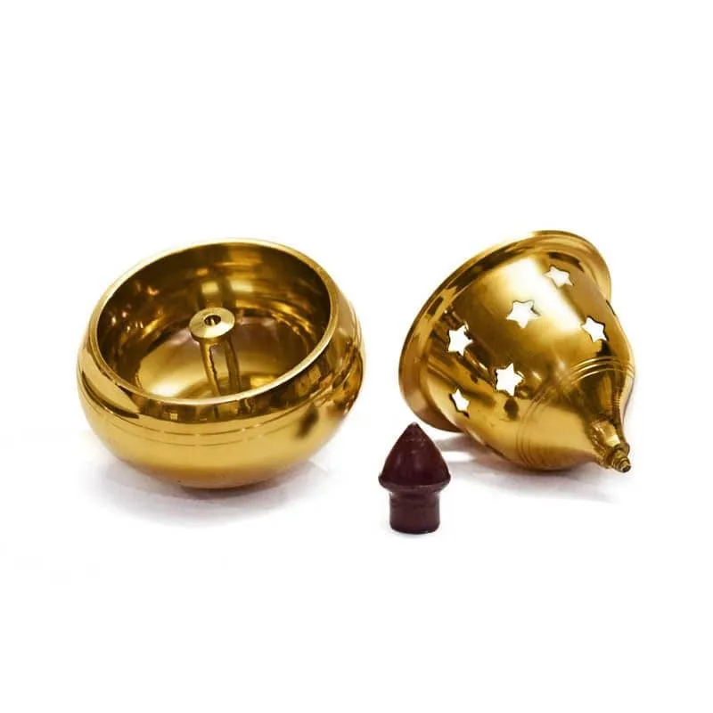 Akhand Aarti Brass Diya - Large media 4