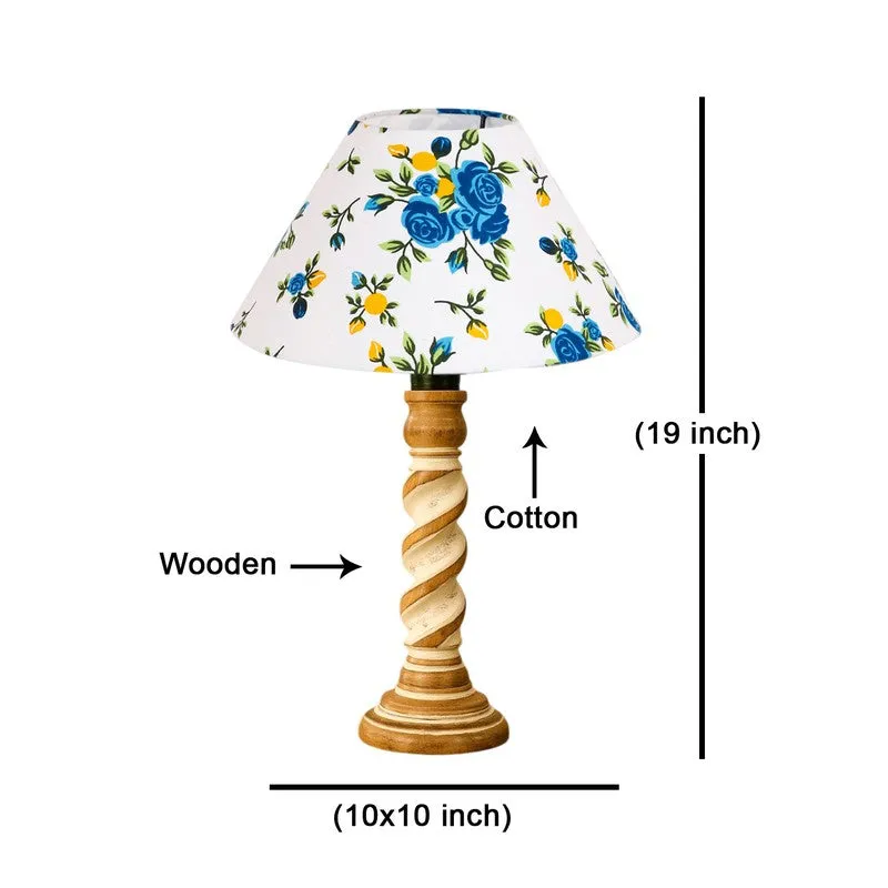Modera Elyn Floral Wooden Table Lamp - Multicolor media 8