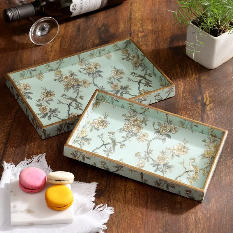 Mughal Mural Regal Serving Tray - Set Of Two media 1
