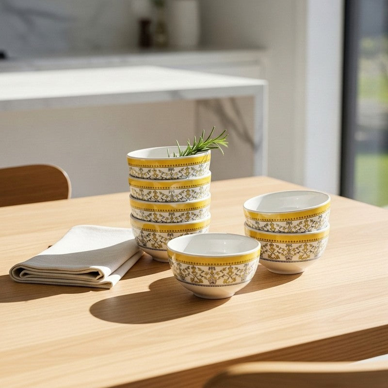 Forget Me Not Melamine Snack Bowls (300 mL Each) - Set of Six - 300 mL