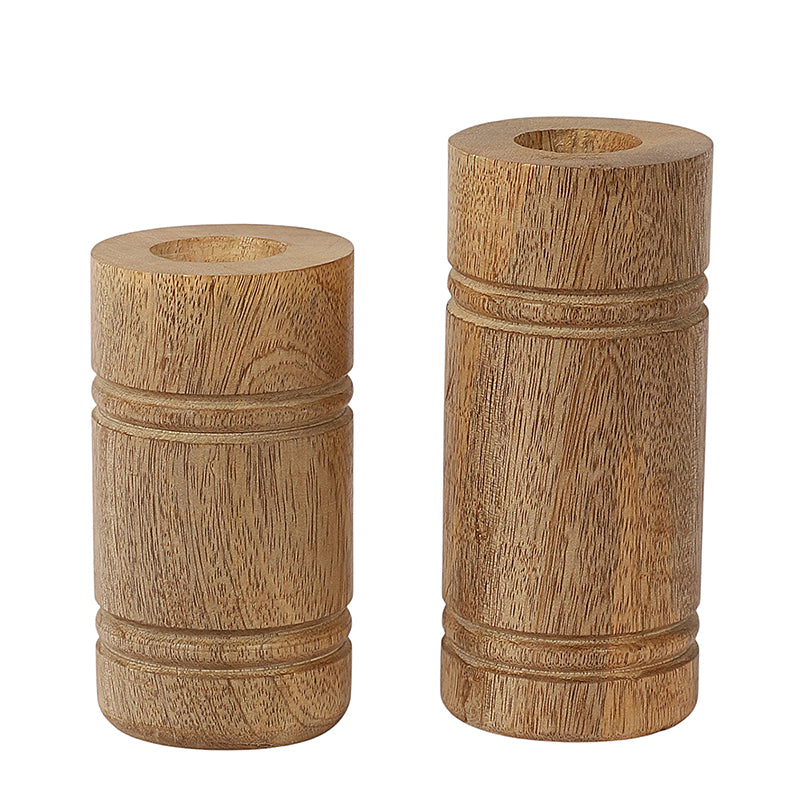 Kindra Mango Wood Candle - Set Of Three media 3