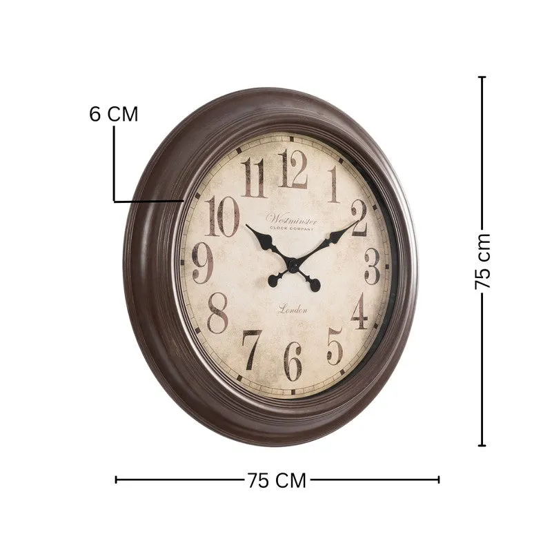 Homestead Round Wall Clock - Brown media 11