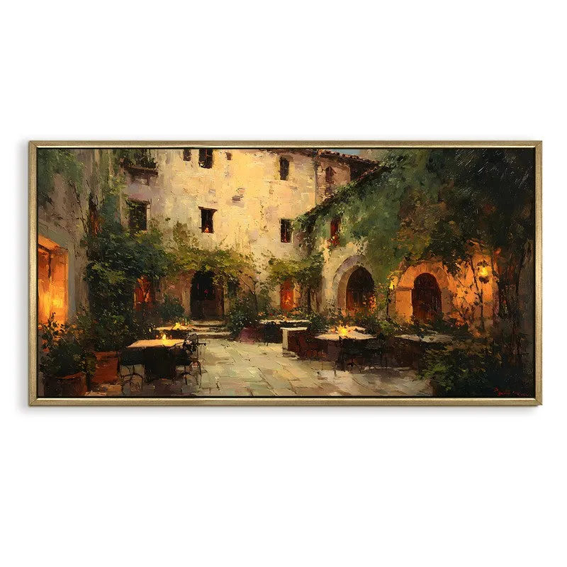 Lanterned Canvas Wall Painting With Frame media 3
