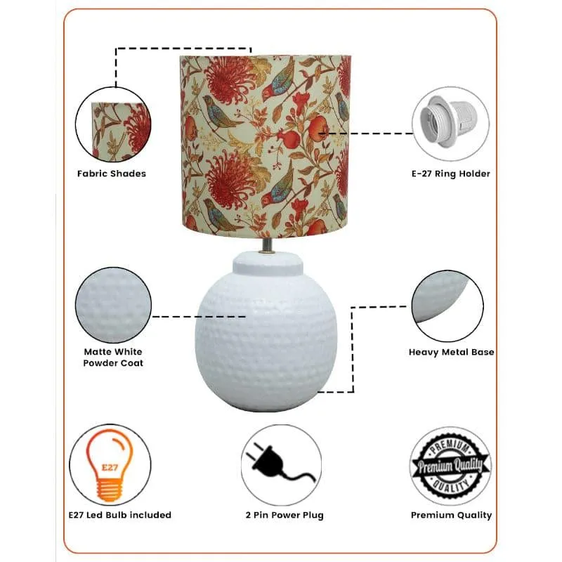 Asteria Amarylis Fabric Table Lamp - Multicolor media 4