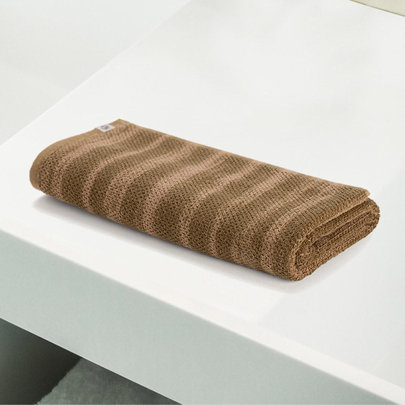 Sunscreen Terry Cotton Bath Towel - Brown media 3