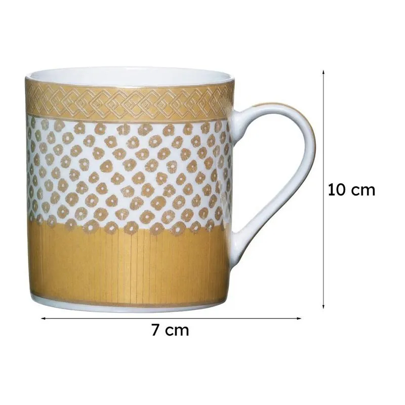 Sonaki Giselle Charm Bone China Tea Cup Gold & Yellow (210 mL Each) - Set Of Six media 6