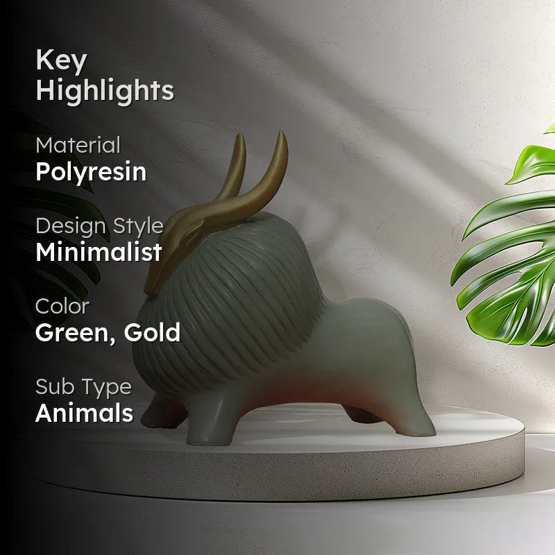 Gilded Yak Polyresin Showpiece media 2