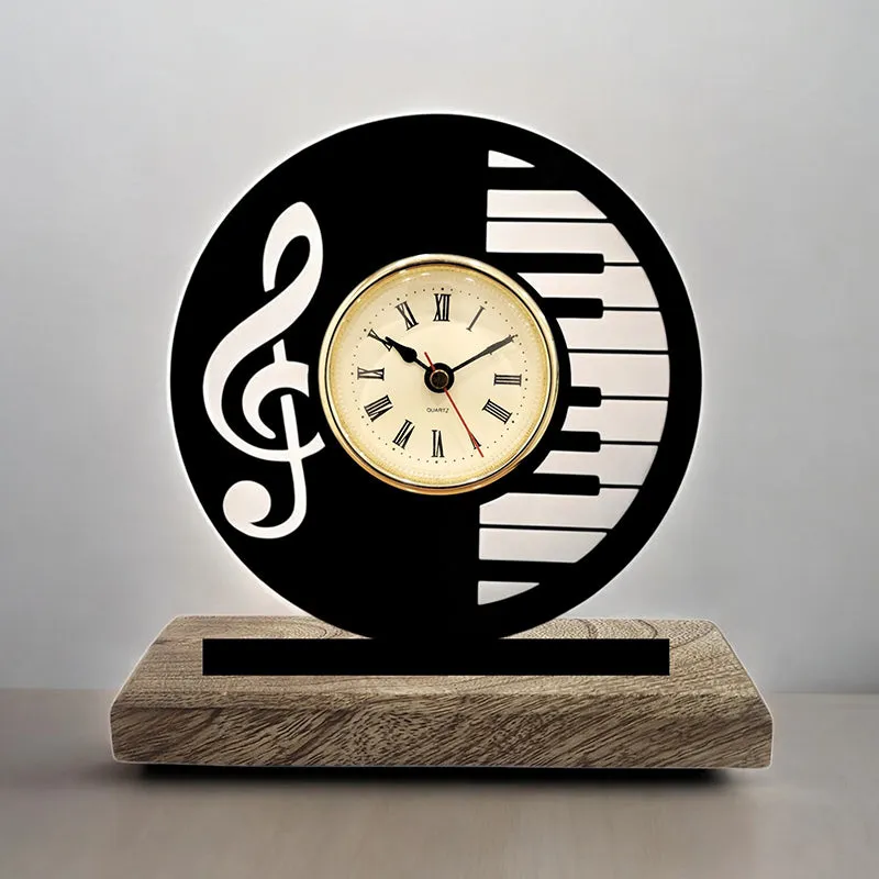 Piano Time Analog Table Clock media 1