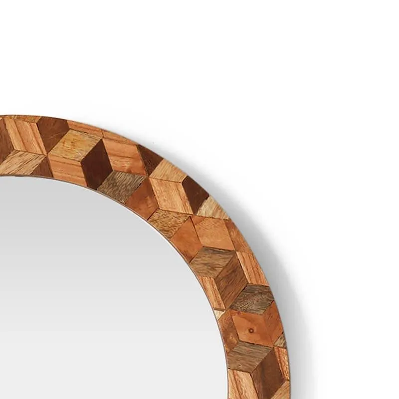 Rhombus Timber Wall Mirror media 5