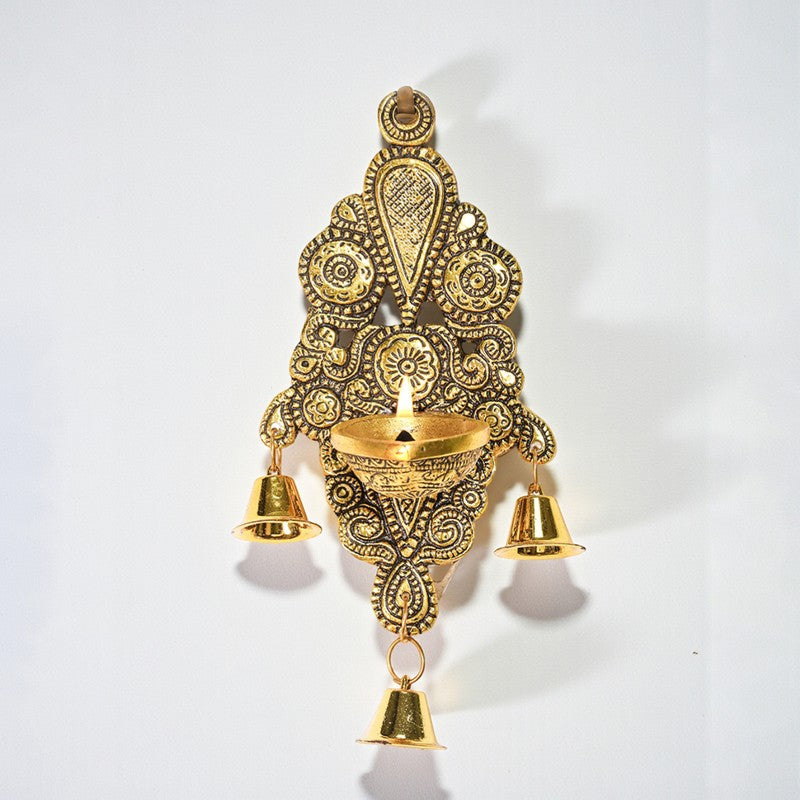 Lunara Heritage Brass Bell Glow Diyas