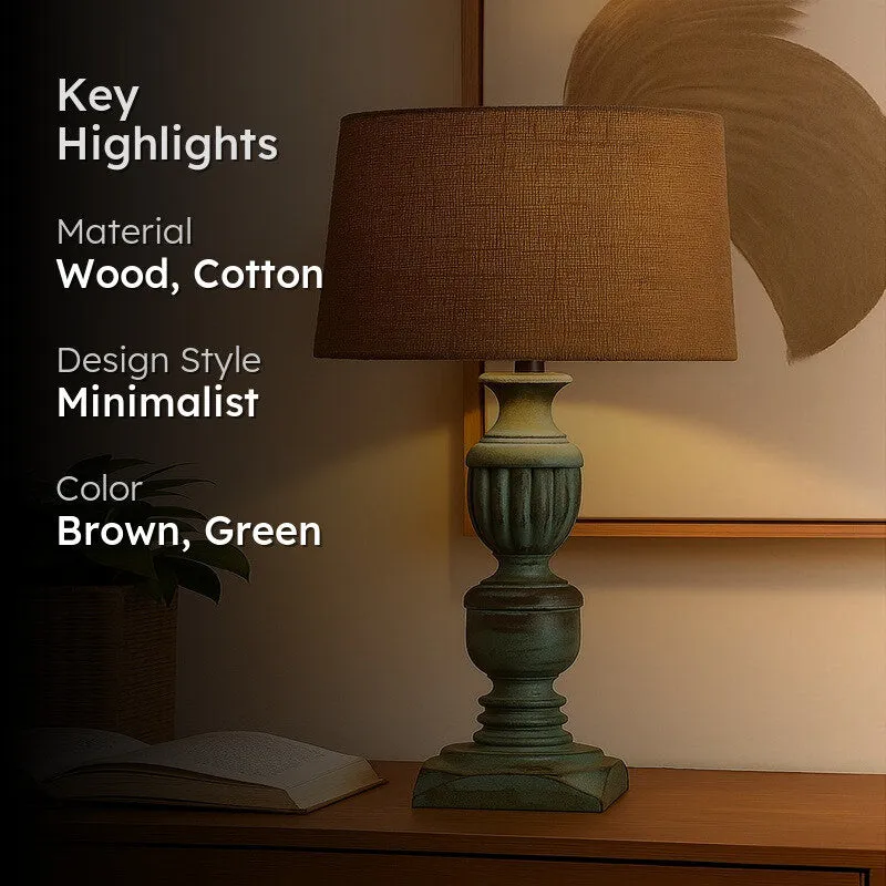 MonoCraft Wooden Table Lamp - Brown media 2
