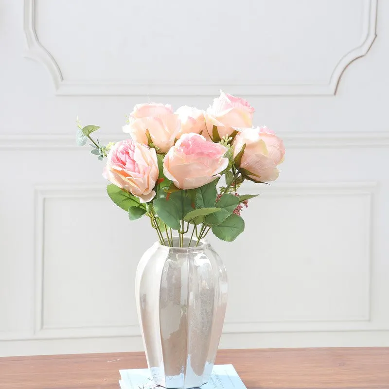 Autumn Rose Artificial Flowers - Light Pink media 4