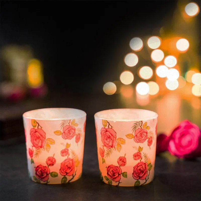 Rosey Romance Candle Votive - Set Of Two media 1