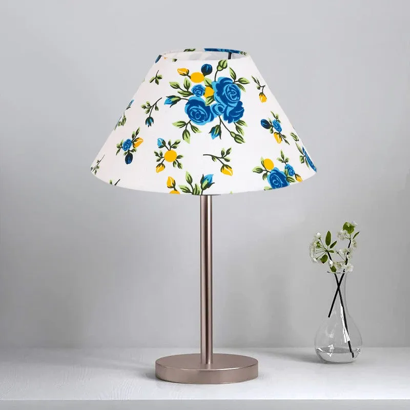 Noctra Velor Floral Table Lamp - Multicolor media 4