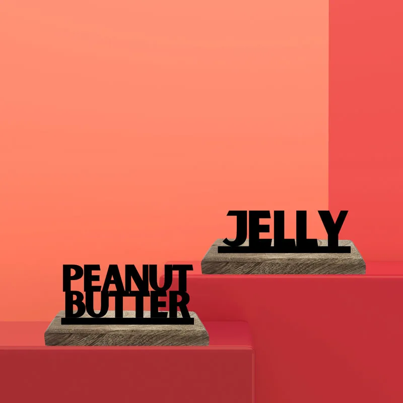 PB & J Typography Showpiece - Set Of Two media 1