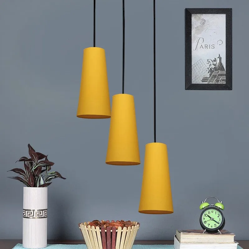 Nordic Neutral Triple Metal Ceiling Lamp - Yellow media 3
