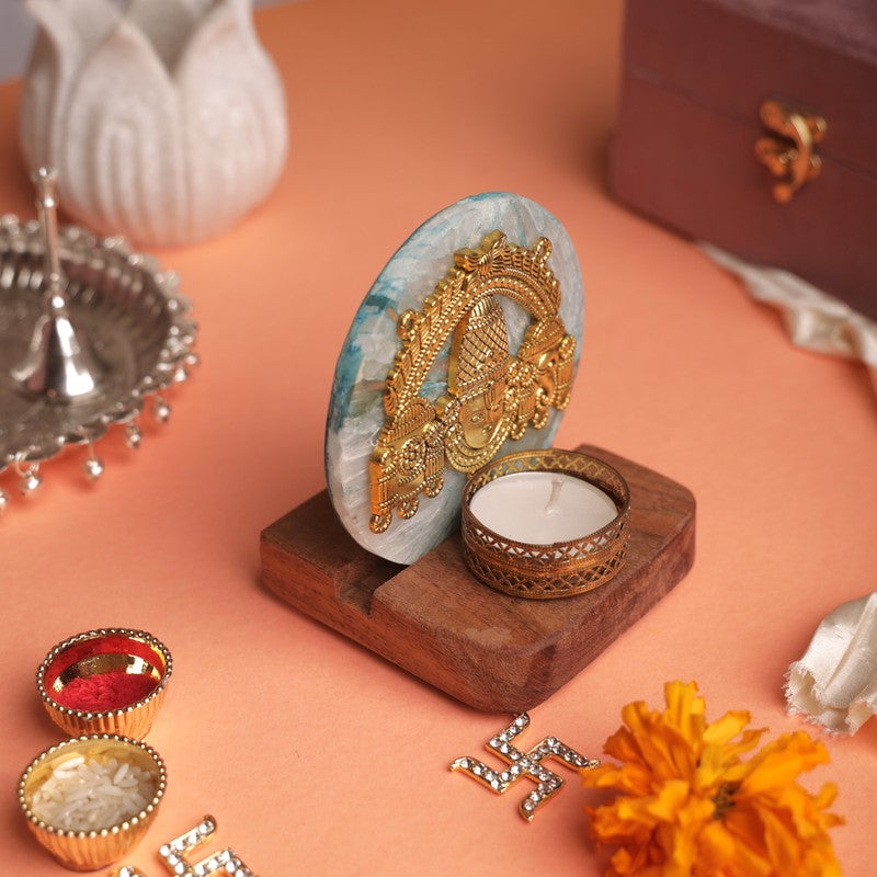 Aurora Bliss Lord Venkateshwara Tealight Candle Holder media 4