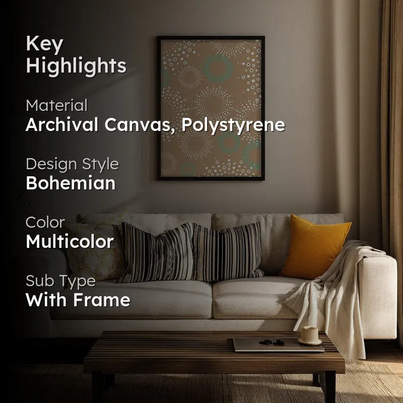 Stellar Echoes Canvas Wall Painting With Black Frame media 2