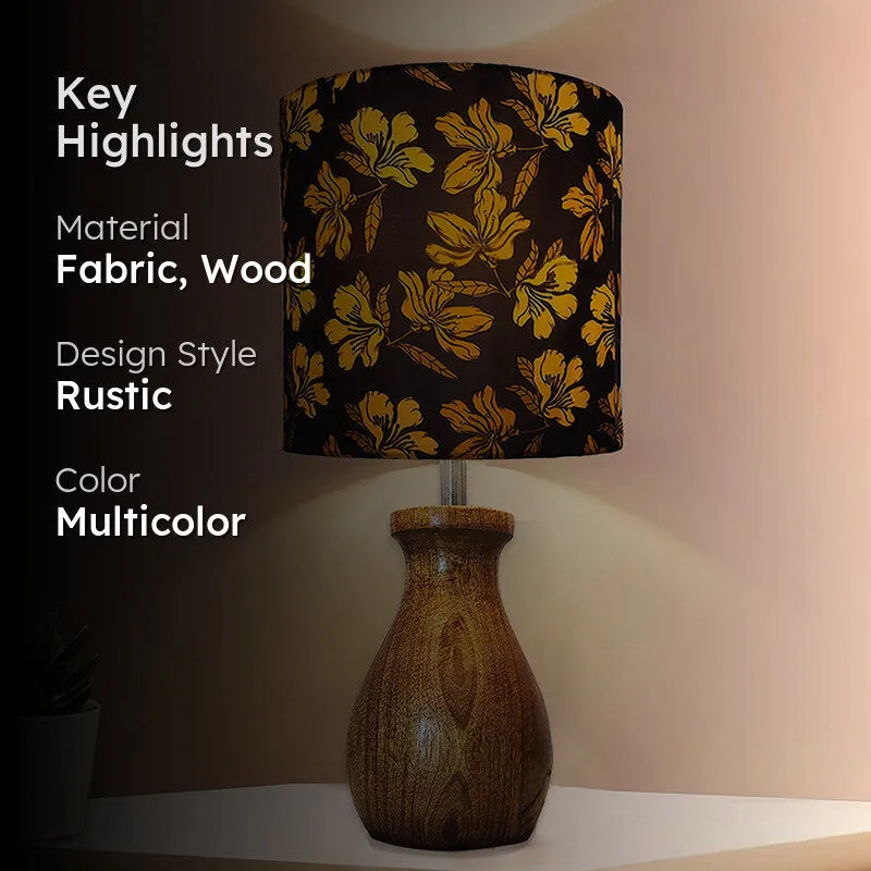 Iris Blooms Fabric Table Lamp - Multicolor media 2