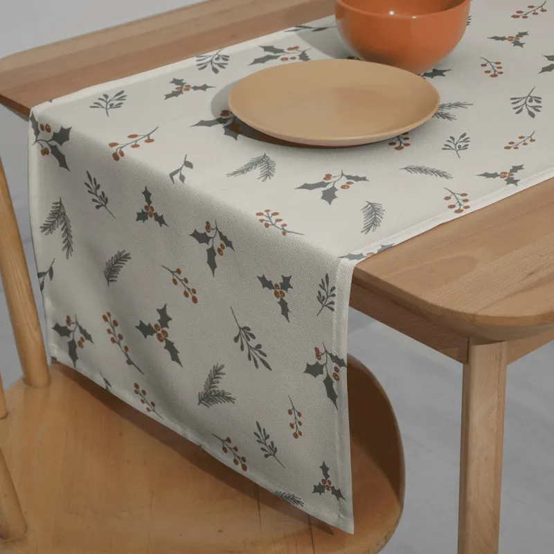 Holly Whispers Cotton Canvas Table Runner media 5