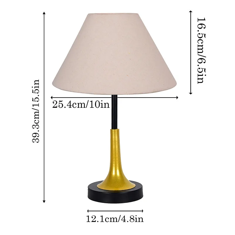 Arialla Cone Metal Table Lamp - Beige,Gold,Black media 5