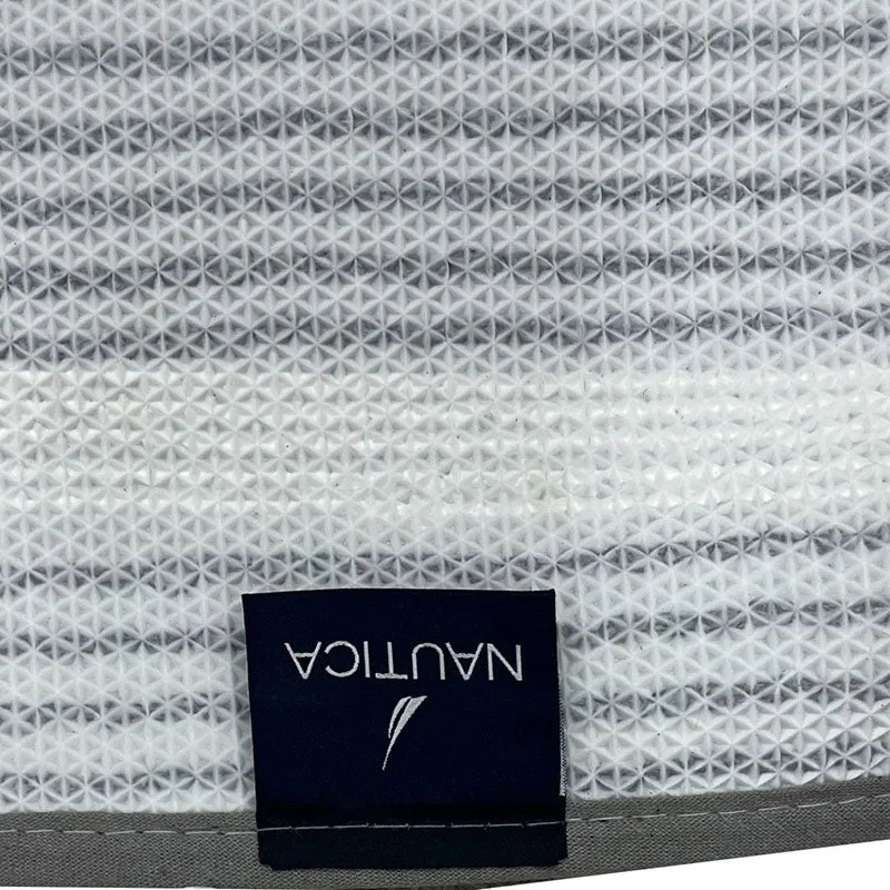Nautica Riviera Lines Striped Anti-Skid Bath Mat - Dark Grey media 5