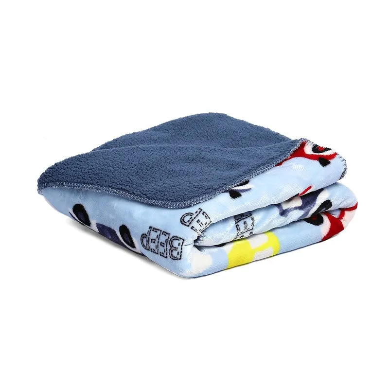 Monte Carlo Car Cuddle Kids Blanket (Blue)- 300 GSM media 6